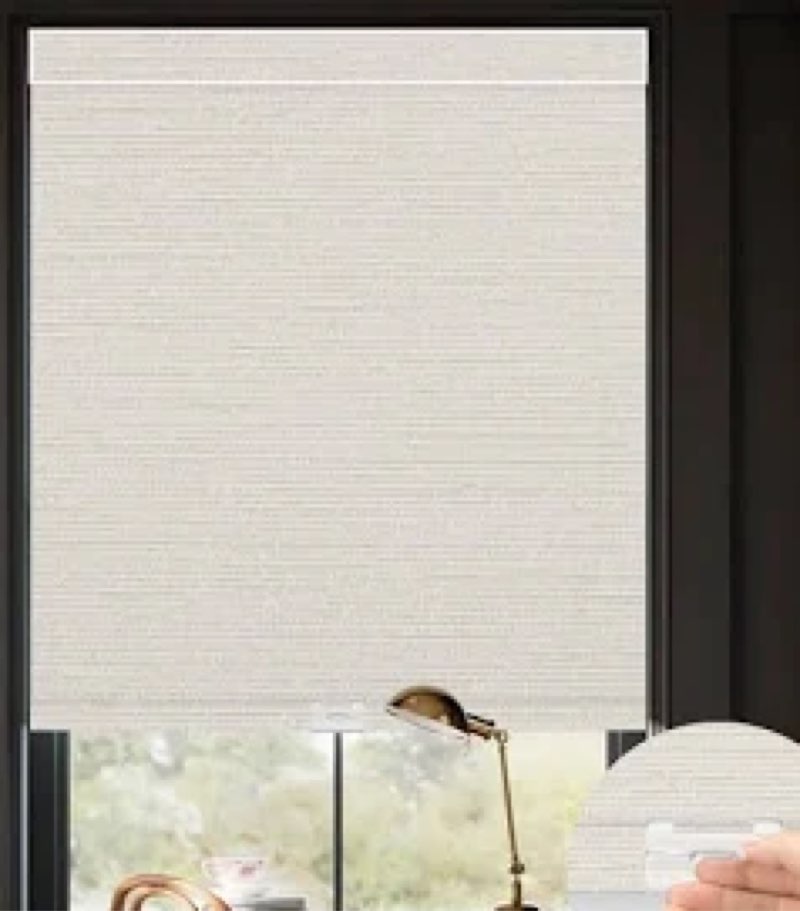 Allesin zen Cordless Dual Roller Shades with Square Cassette, Double Layer Window Shades, Blackout and Light Filtering, Day and Night Blinds for Home Office Door, Custom Fabric, Custom Size Custom Size Custom Size