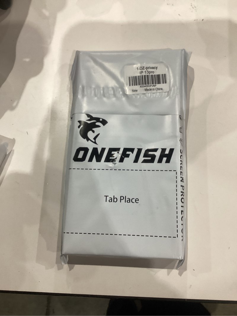 Condition photo showing New/Like New for OneFish Women Fashion Privacy Screen Protector for iPhone 13 Pro [6.1 inch]+ Camera Lens Protector, Bling Diamond Bling Glitter Full Edge Coverage 9H Tempered HD Glass Privacy iPhone 13 Pro