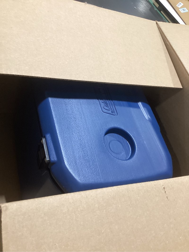 Condition photo showing Good Condition for coleman chiller 9/16/30/48/60qt cooler with ice retention, leak resistant, great for camping, concerts, sports, and more sapphire 30qt