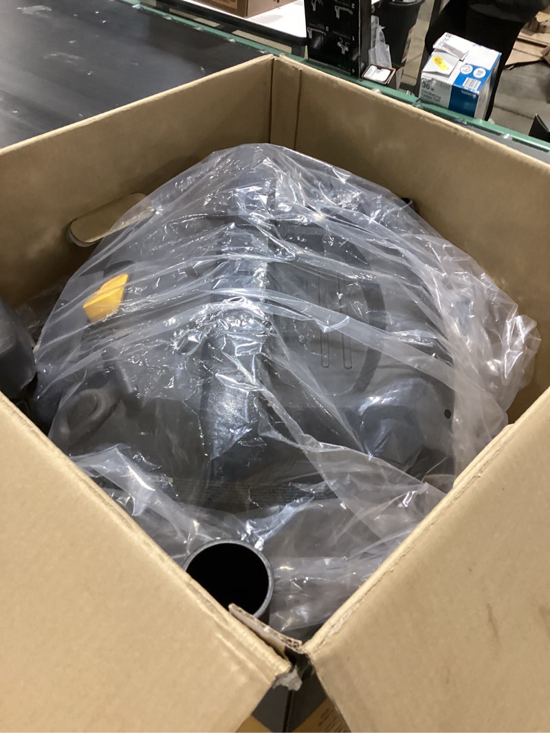 Condition photo showing As Is for dewalt 9-gallon 5-hp corded wet/dry shop vacuum with accessories included