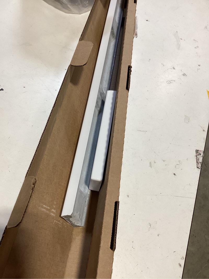 Condition photo showing As Is for project source cultured marble vanity tops 2.37-in h x 37-in l white cultured marble bathroom backsplash