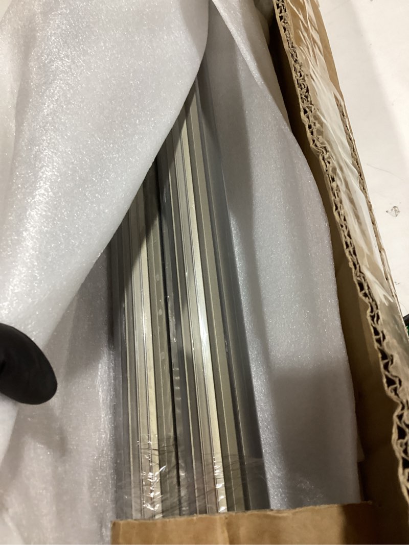 Condition photo showing Good Condition for double curtain rods for windows, heavy duty dual rod wall mount track slilent aluminum alloy brackets with decorative round finials rail for bedroom/living room/window (champagne,2.3m(7.5ft)) champagne 2.3m(7.5ft )