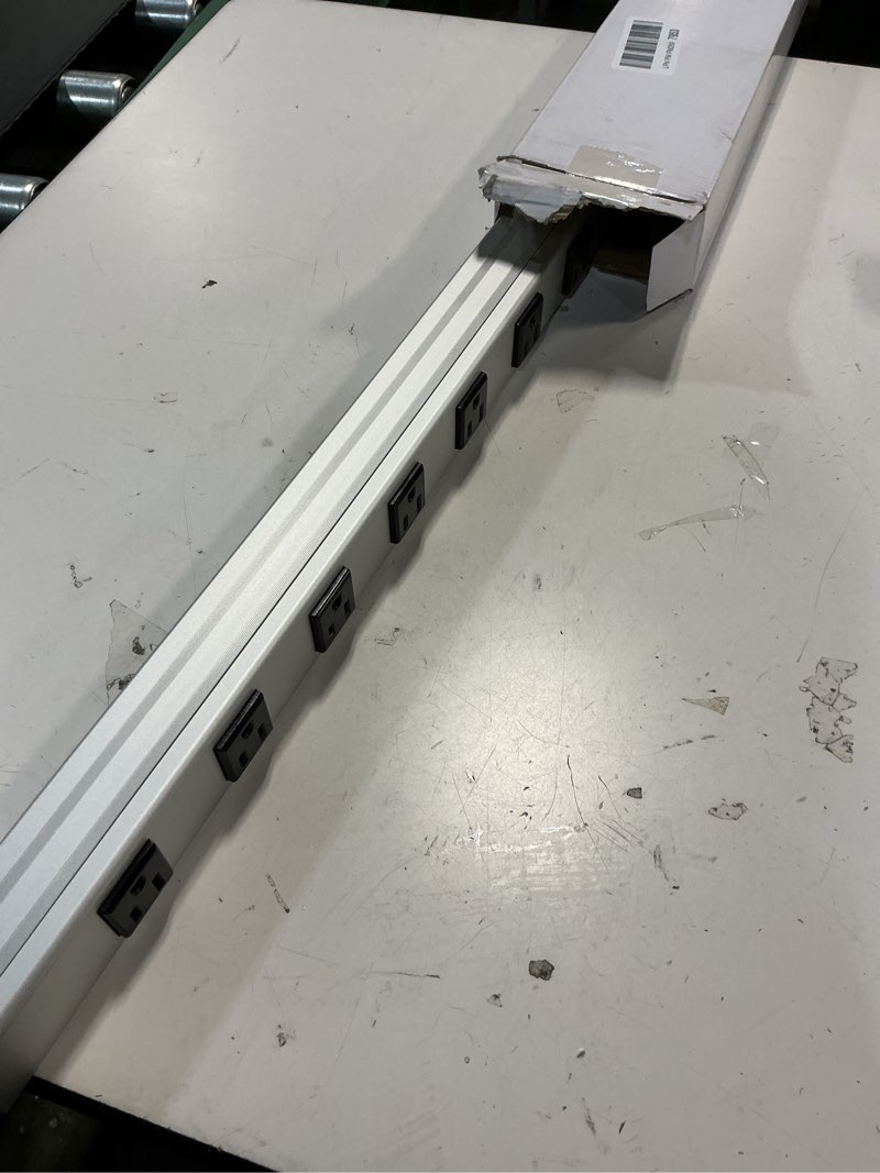 Condition photo showing Good Condition for cccei long heavy duty metal power strip, 16 outlet large industrial multi wide strip for garage workshop, extension cord with multiple outlets, 15a, 125v, 1875w. 10 ft, sliver. 10ft silver