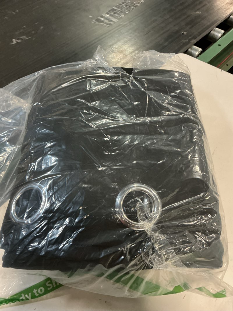 Condition photo showing Good Condition for nicetown extra long truly blackout drapes for hall and villa, 46-inch width each panel, 96-inch length, black, 2 pieces, 100% blackout window curtain panels with black lined for night shift worker black 46"w x 96"l (pack of 2)