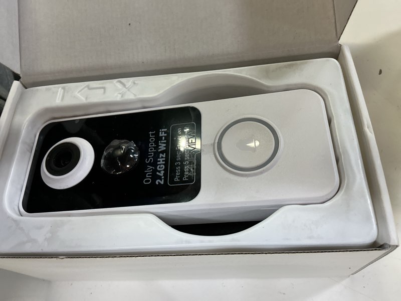 Condition photo showing Good Condition for mubview wireless video doorbell with chime, 1080p, 2-way talk, night vision, human detection, card/cloud storage - no subscription white