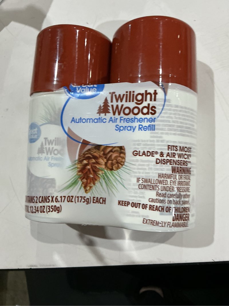 Condition photo showing Good Condition for great value automatic air freshener spray refill  twilight woods  2 pieces