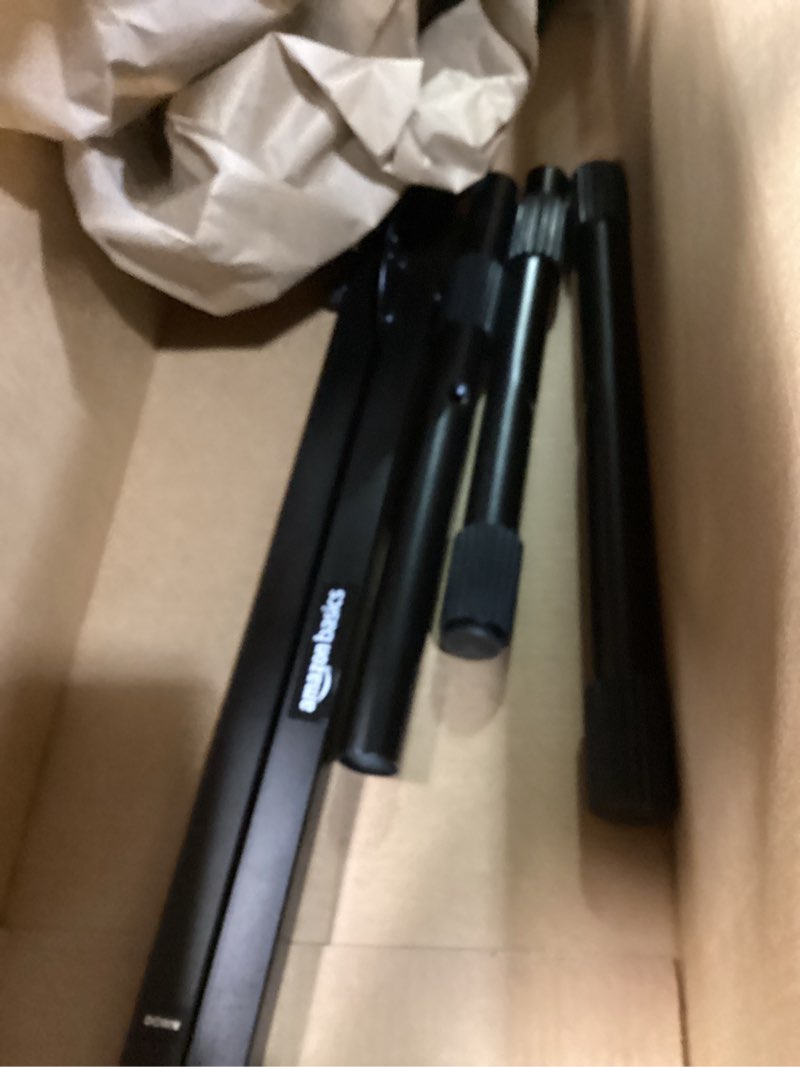 Condition photo showing As Is for Amazon Basics Keyboard and Piano Stand, Adjustable Height, Portable Single-X-Shape, Black