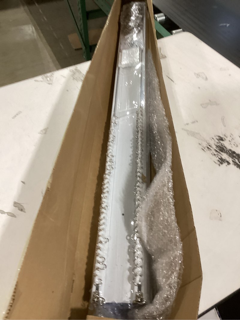 Condition photo showing Good Condition for Juexica Ceiling Curtain Double Track Set 3ft-13ft/4 Meter White Double Curtain Track Ceiling Mount Heavy Duty Room Divider Adjustable Length Rails with Clips Hooks End Hook 1 White 3 - 13 ft