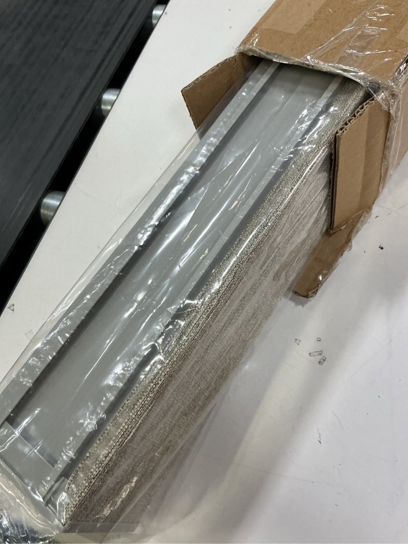 Condition photo showing Good Condition for persilux light filtering roller shades for window blinds,cordless,linen fabric,thermal insulated fabric uv protection shades for home,office,bedroom,door,light filtering-light brown,32" w x 72" h 32"w x 72"h light filtering-light brown