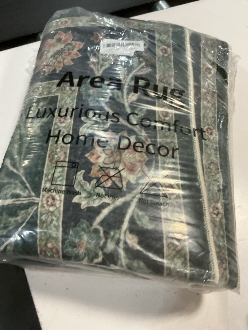 Condition photo showing New/Like New for moynesa leopard 5x7 area rug, boho washable living room rug, non slip rugs for bedroom, ultra thin soft animal print throw floor carpet for office dining room, green 5' x 7' (rectangular) leopard - green