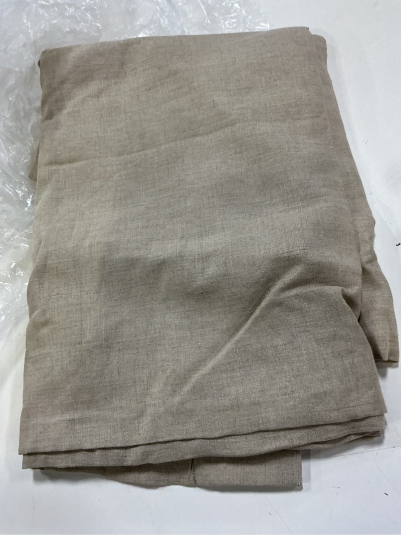 Condition photo showing Good Condition for quince european linen curtain - single panel, 48x96, ivory