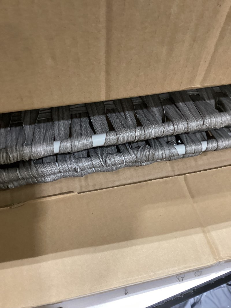 Condition photo showing Good Condition for SONGMICS Laundry Hamper with Lid, 37 Gallons (140 L), Rolling Laundry Basket with Wheels, 3-Section Synthetic Rattan, Removable Liner, Bedroom, 26 x 13 x 26 Inches, Gray ULCB363G01 140 L Gray