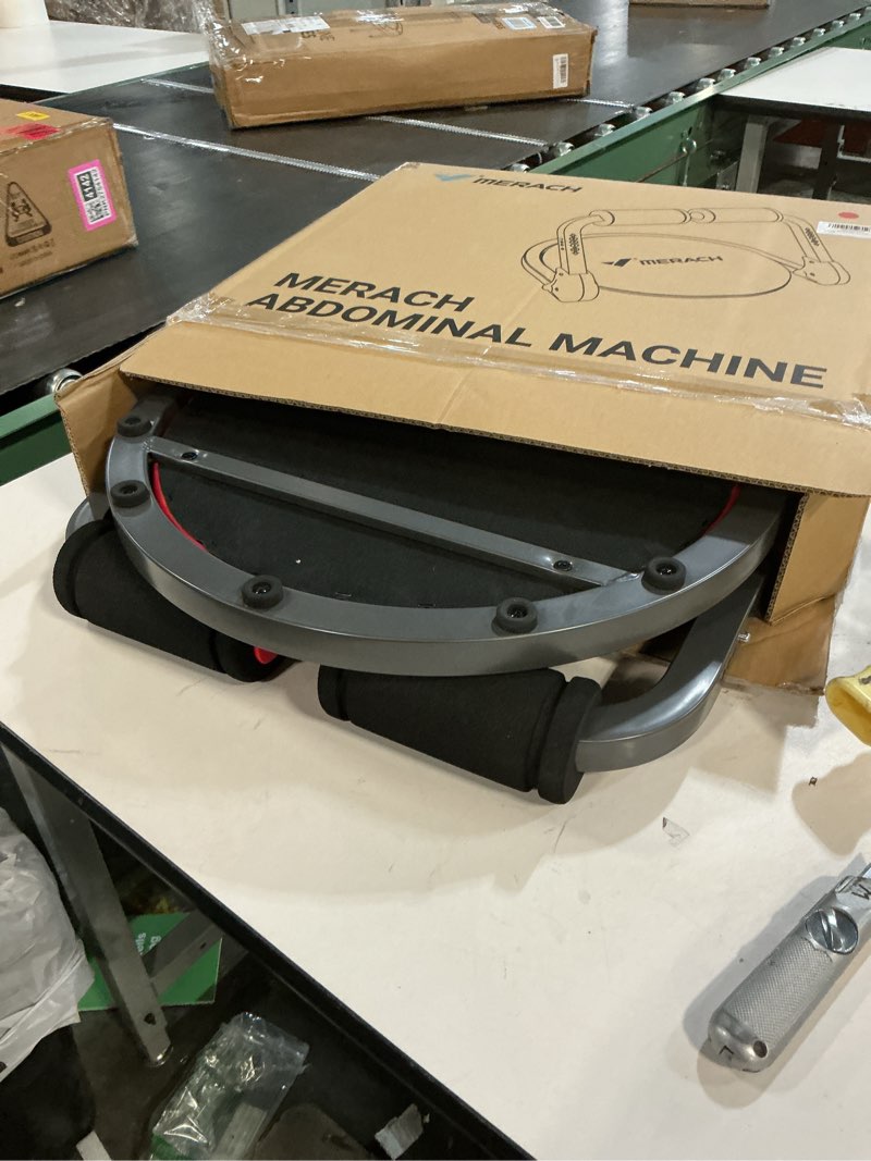 Condition photo showing Good Condition for MERACH Ab Machine, Sit Up Exercise Equipment with 3 Adjustable Resistance Levels, Automatic Rebound Ab Crunch Machine for Core Workout, Ab Workout Equipment for Stomach Round(Red)