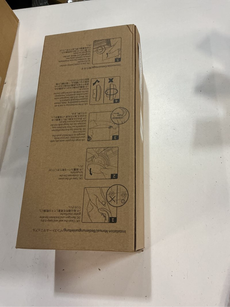 Condition photo showing New/Like New for LEVERLOC Shower Caddy Suction Cup, 2 Pack suction shower shelf with Hooks & Soap holder, NO-Drilling Bathroom Holder, Rustproof bathroom organizer, Black 2 X Black