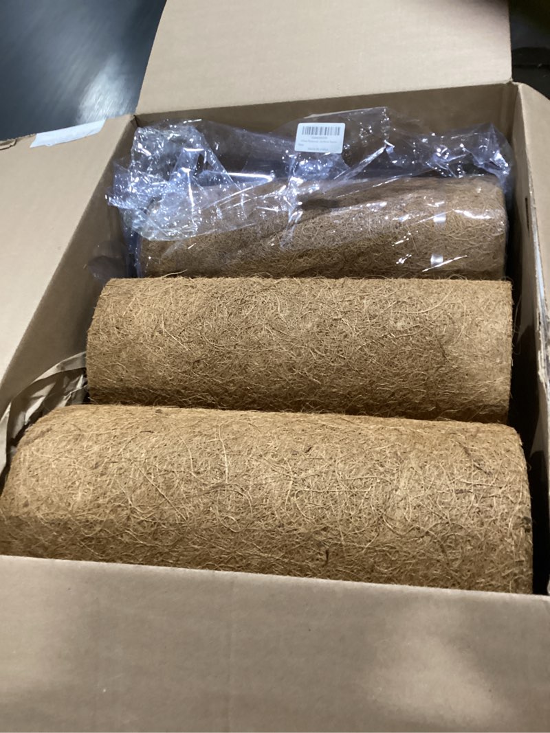 Condition photo showing As Is for 4 Pack Thickend No Slip Ice and Snow Carpet, 16 x 118 Inch Natural Coconut Fiber Mat Walking Safety, Winter Walkway Carpet Runner for Front Door Hallway Stairs, Outdoor Patio Porch Garden 16 x 118 inches 4 Pack