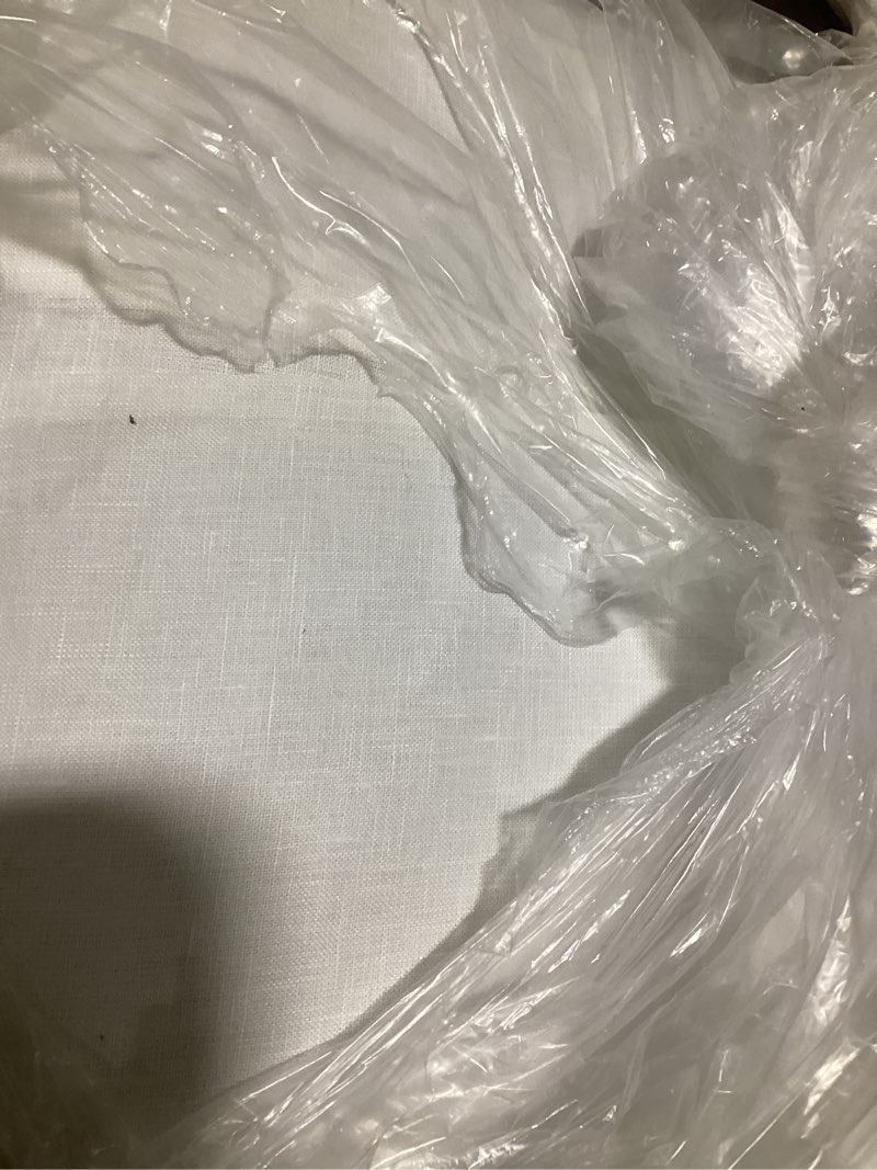 Condition photo showing Good Condition for european linen room darkening curtain, 96x120, white