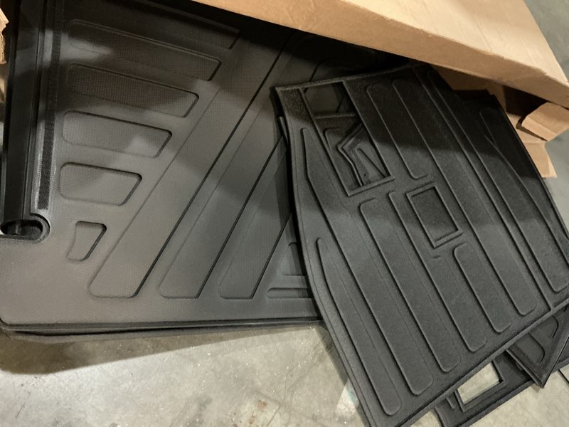 Condition photo showing As Is for powoq 7 seats cargo mat compatible with 2024-2026 lexus tx350 tx500h tx550h+ cargo liner trunk mat tpe backrest trunk liner replacement for 2024 2025 2026 lexus tx accessories