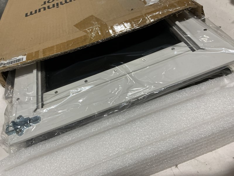 Condition photo showing Good Condition for dog door for door all aluminum 3 flaps white, large dog doggy doggie door, heavy duty pet door for dogs, with insulation flap and lockable closing panel, durable rust resistant, for pets up to 110lbs