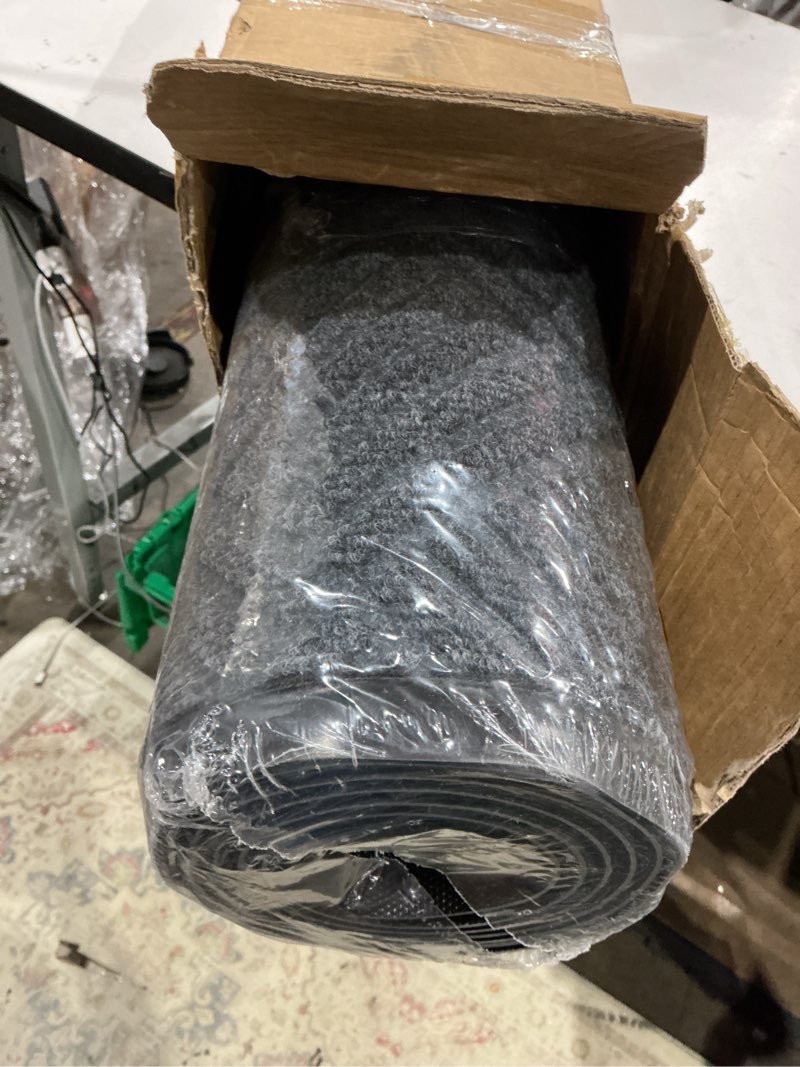 Condition photo showing Good Condition for 5' x 8' indoor outdoor door mat,heavy duty commercial grade entrance rug with pvc non-slip backing, durable welcome mat for front/back door,entryway,low profile design with mud scraping grooves(grey) 5' x 8' (rectangular) grey