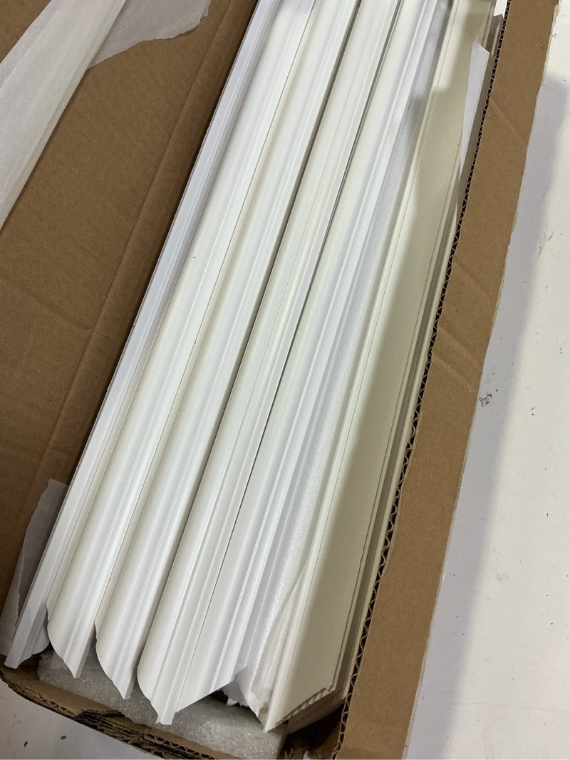 Condition photo showing Good Condition for 3 set accent wall molding kit premade wainscoting panels wall molding peel and stick panel white pre cut trim for walls picture frame molding for home decoration(31.5x31.5 inch) 3 31.5x31.5 inch