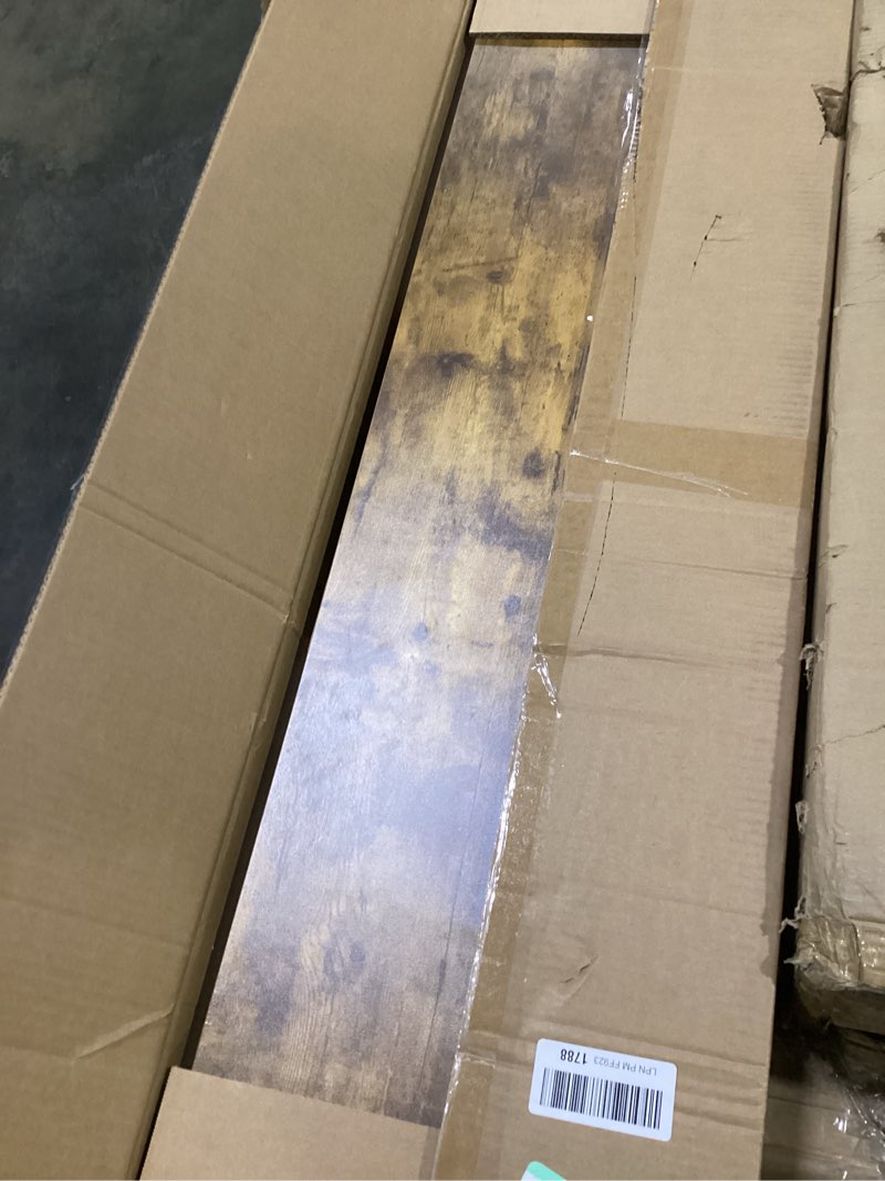 Condition photo showing Good Condition for Claiks Electric Standing Desk, Adjustable Height Stand up Desk, 24x48 Inches Sit Stand Home Office Desk with Splice Board, Black Frame/Rustic Brown Top Rustic Brown 48