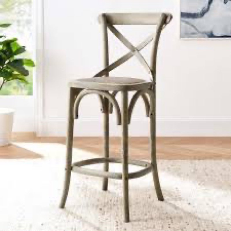 Modway Gear Counter Stool, 19 x 17.5 x 39.5, Gray