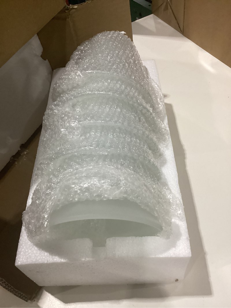 Condition photo showing New/Like New for Giluta 6 Pack Bell Shaped Glass Shade Replacement Frosted Light Fixture Shades for ceiling fan light wall light,Lipless with 1-5/8-inch Fitter Opening