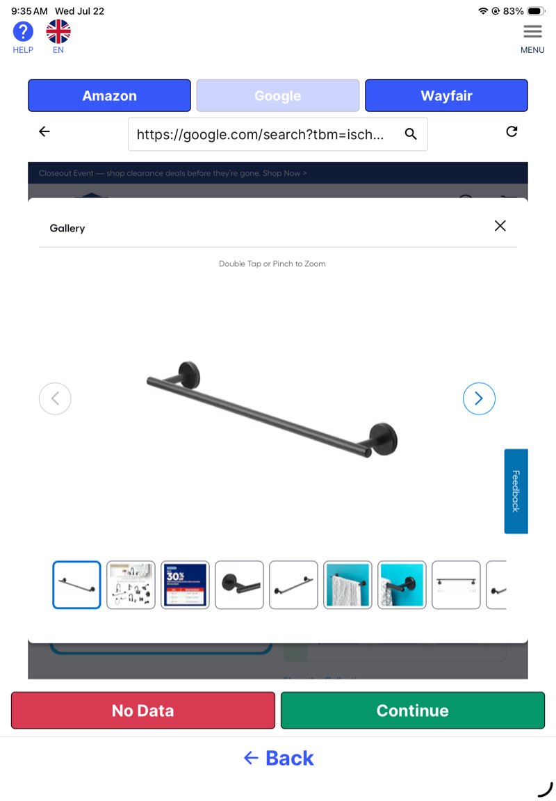 allen + roth harlow 18-in matte black wall-mount single towel bar
