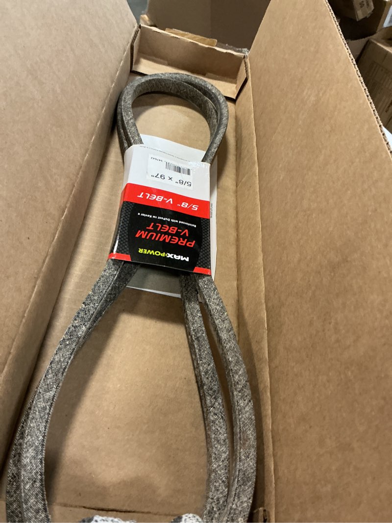 Condition photo showing Good Condition for maxpower 347642 premium belt reinforced with kevlar fiber cords, 5/8" x 97"