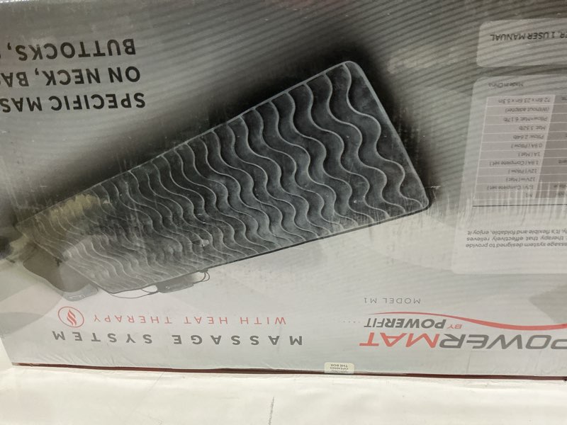 Condition photo showing Good Condition for Powermat by Powerfit – Full Body Massage Mat with Detachable Massage Pillow, 9 Intensity Levels, 9 Massage Modes & 3 Heat Therapy Settings | Alleviates Muscle Pain, Improves Circulation, Stress Relief