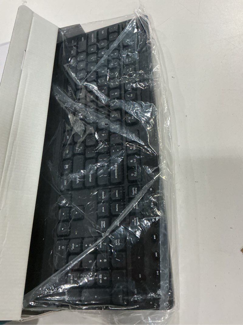 Condition photo showing Good Condition for Wireless Keyboard and Mouse Combo with Palm Rest, Phone Holder, Full-Size Quiet Wireless Ergonomic Keyboard and Mouse, Comfortable Natural Typing Compatible for Windows, Laptop, Mac, PC Black Graphite