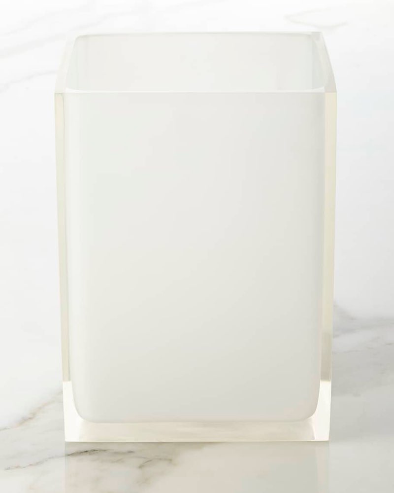 Jonathan Adler White Hollywood Trash Bin