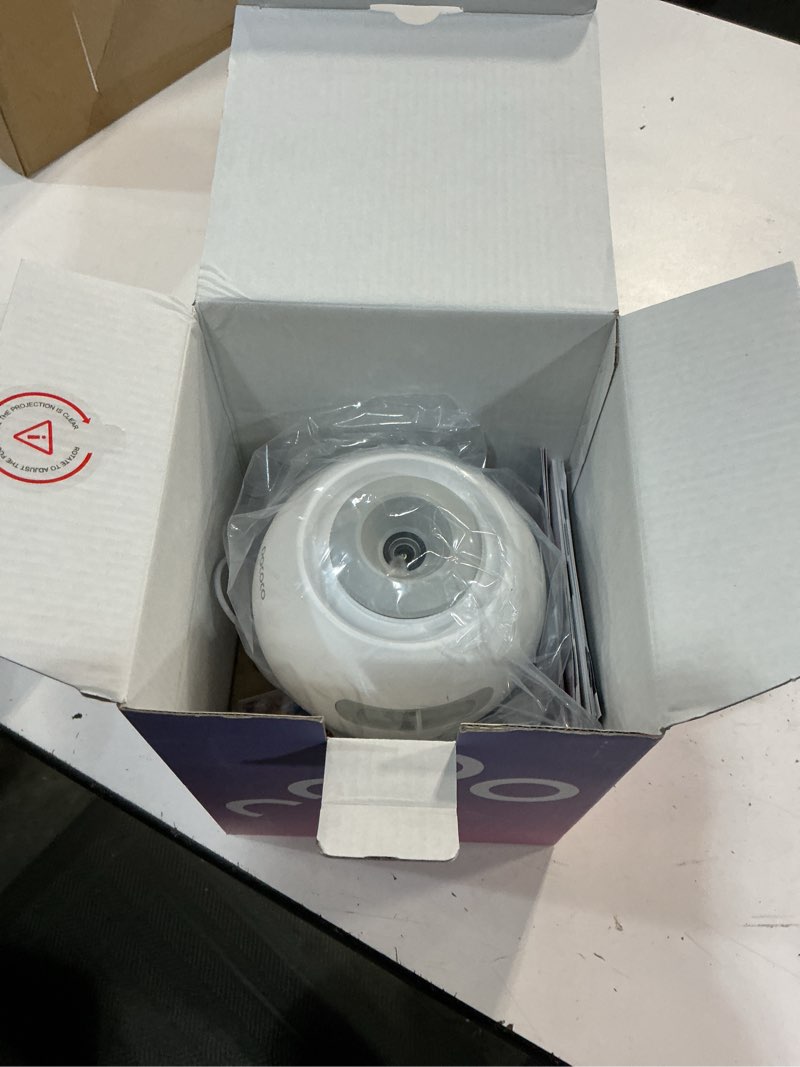 Condition photo showing Good Condition for pococo galaxy star projector for bedroom with replaceable optical film discs, home planetarium night light projector with high-definition soft light for relax, study, and meditate, stress relief gifts white