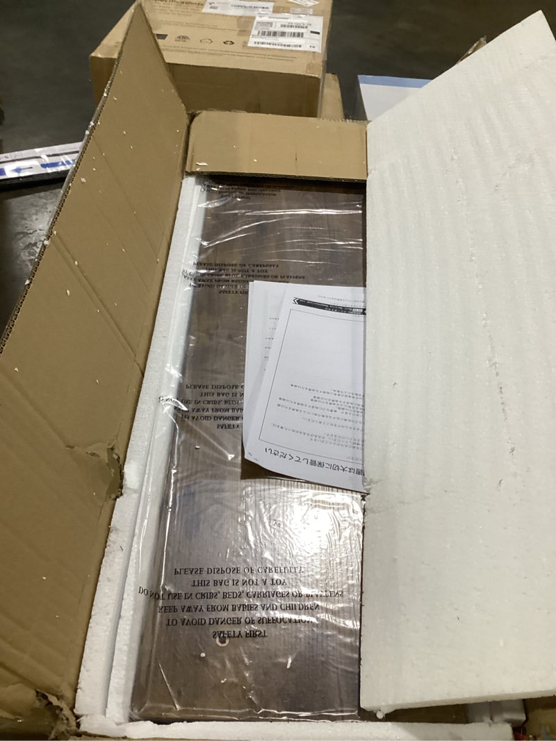 Condition photo showing New/Like New for HCHQHS Bookshelf, 5-Tier Industrial Bookcase, Rustic Open Book Shelf, Freestanding Tall Bookshelves with Metal Frame 5-Tier (35.8"W x 65.7"H) Rustic Brown