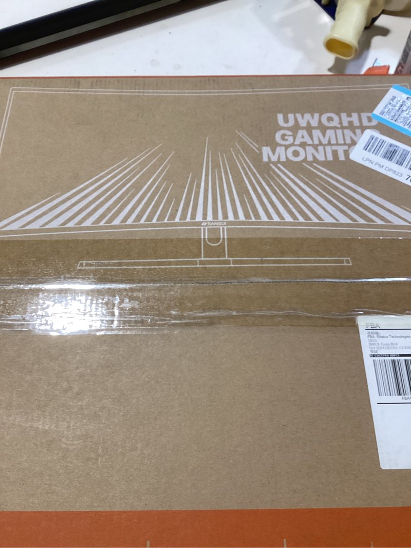 Condition photo showing New/Like New for SANSUI 34 Inch 240Hz Ultrawide Curved Gaming Monitor UWQHD 3440×1440, 21:9 2K Curved Monitor 1500R,HDR400,Fast VA, PIP/PBP,AI Crosshair,AIPQ(Visual Enhance),MPRT 1ms,HDMI2.1*2,DP1.4*2(DP Cable Incl.) 34" Curved/UWQHD/240Hz/HDMI2.1 34" Curved/UWQHD/240Hz/HDMI2.1