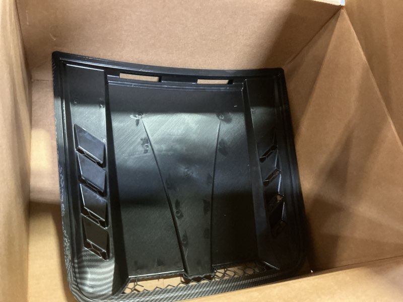 Condition photo showing Good Condition for DREAMOTOR Hood Scoops For Cars, Universal Hood Scoop Hood Vents, Automotive Hood Scoops for Trucks Compatible with Dodge Ram 1500 2500 F150 F250 F350 Toyota Tundra GMC Sierra 1500 2500 Jeep Wrangler Carbon Fiber