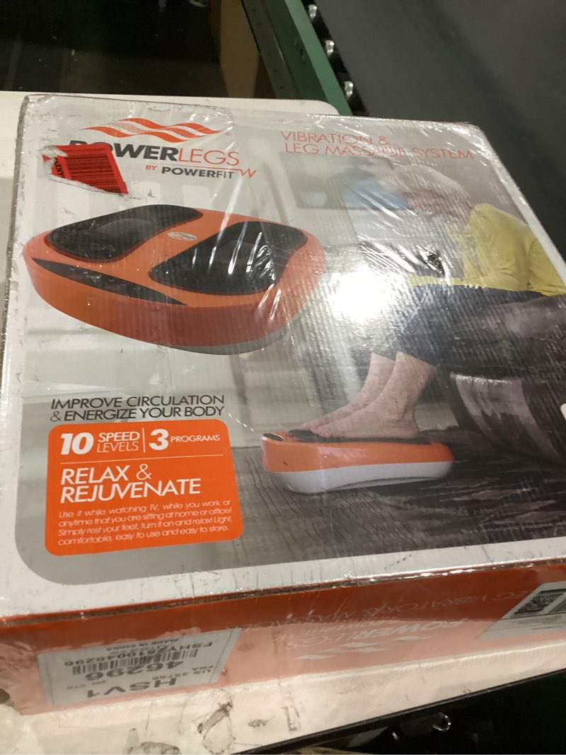 Condition photo showing New/Like New for power legs electric foot massager machine with remote control, adjustable speed, vibration - calf massager - feet massager for neuropathy pain relief, plantar fasciitis, leg blood circulation (orange)