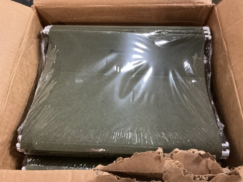 Condition photo showing New/Like New for Pendaflex Hanging File Folders Letter Size - 100 Pack - 1/5 Cut Adjustable Tabs - Green Bulk File Folders with Tabs 8.5 X 11 Inches