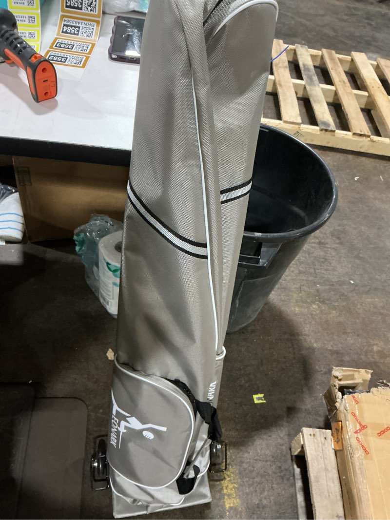 Condition photo showing As Is for LEONARK Fencing Draw-bar Wheel Bag for Epee Saber and Foil - Hema Sword Bag Trolley Case for Fencing Suit and Mask Wheeled Gray