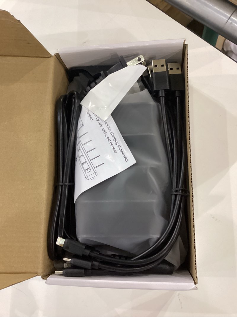 Charging Station for Multiple Devices, CREATIVE DESIGN 50W 6 Ports USB Charger Station with Apple Wa