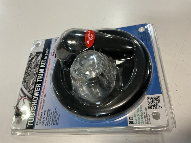 Condition photo showing New/Like New for danco 11084 tub/shower trim kit for delta delta 600 and delta monitor 14 series in matte black
