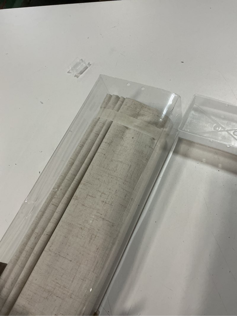 Condition photo showing Good Condition for no tools no drill roman shades, cordless blackout roman blinds for windows, room darkening window shades, smooth push & pull, easy to install, beige, 35" w × 48" h beige - b 35"w × 48"h