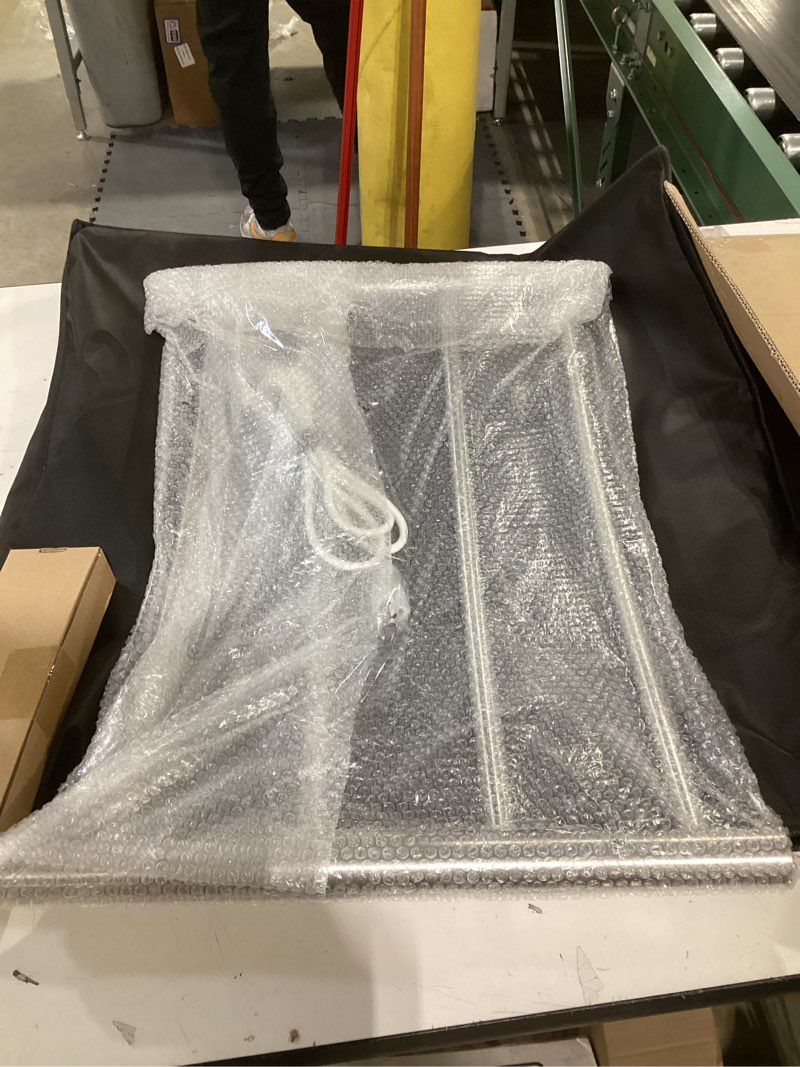 Condition photo showing New/Like New for Heated Towel Racks for Bathroom, Wall Mounted Electric Towel Warmer Racks with Timer & Temperature Control, 4 Bar Stainless Steel Towel Heater for Bathroom, Brushed Silver, Plug-in Round-brushed Silver 4 Bars