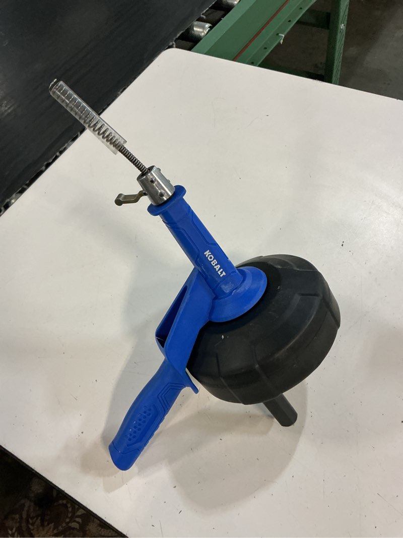 Condition photo showing As Is for kobalt 1/4-in x 25-ft high carbon wire hand auger for sink