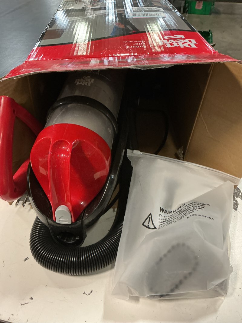 Condition photo showing As Is for dirt devil endura lite upright bagless vacuum cleaner for carpet and hard floor, powerful, lightweight, corded vacuum cleaners for home use