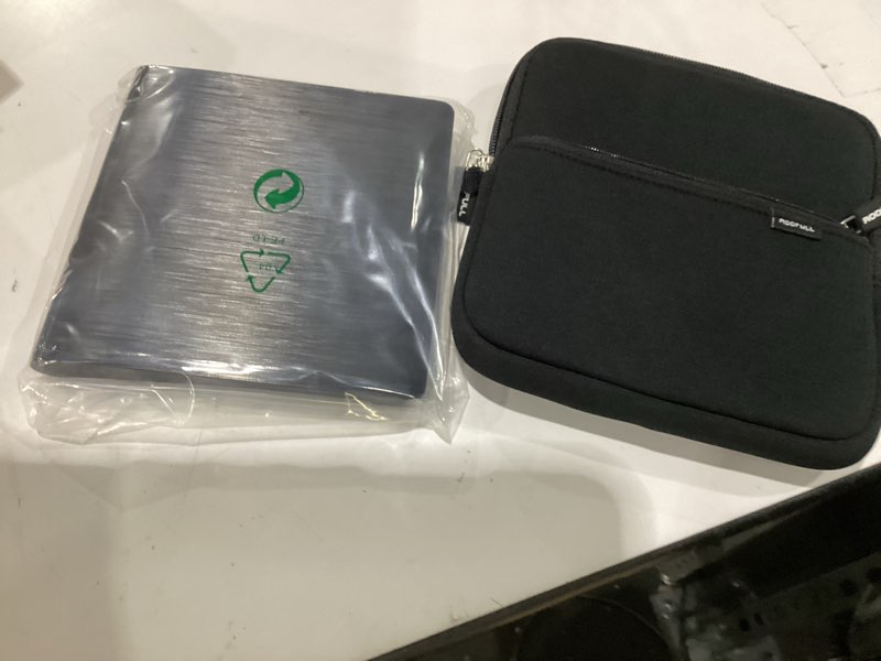 Condition photo showing Good Condition for roofull external cd dvd +/-rw drive, usb 3.0 type-c portable cd/dvd optical disc drive burner reader writer player with protective carrying case for laptop pc windows 11/10 mac macbook linux, ecd829-y 2 in 1 drive + case