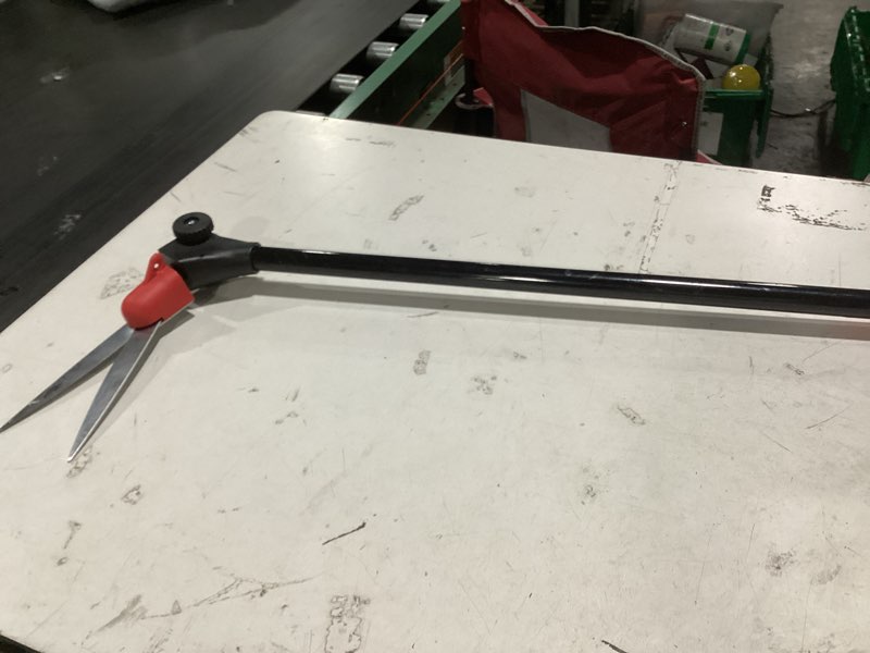 Condition photo showing Good Condition for tabor tools gs01a long handle grass shears with wheeled support, 180° blade swivel, sk5 heat-treated steel blades, chrome plated, 38" grass clippers for easy upright trimming, and durable steel handle