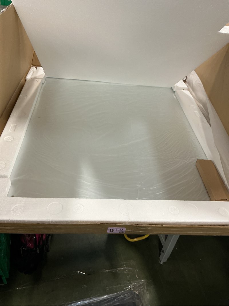 Condition photo showing New/Like New for LOAAO 30”X36” Gold Bathroom Mirror, Rounded Rectangle Gold Frame Mirror, Brushed Gold Bathroom Vanity Mirror Wall-Mounted, Anti-Rust, Tempered Glass, Hangs Horizontally or Vertically Gold 30"L x 36"W