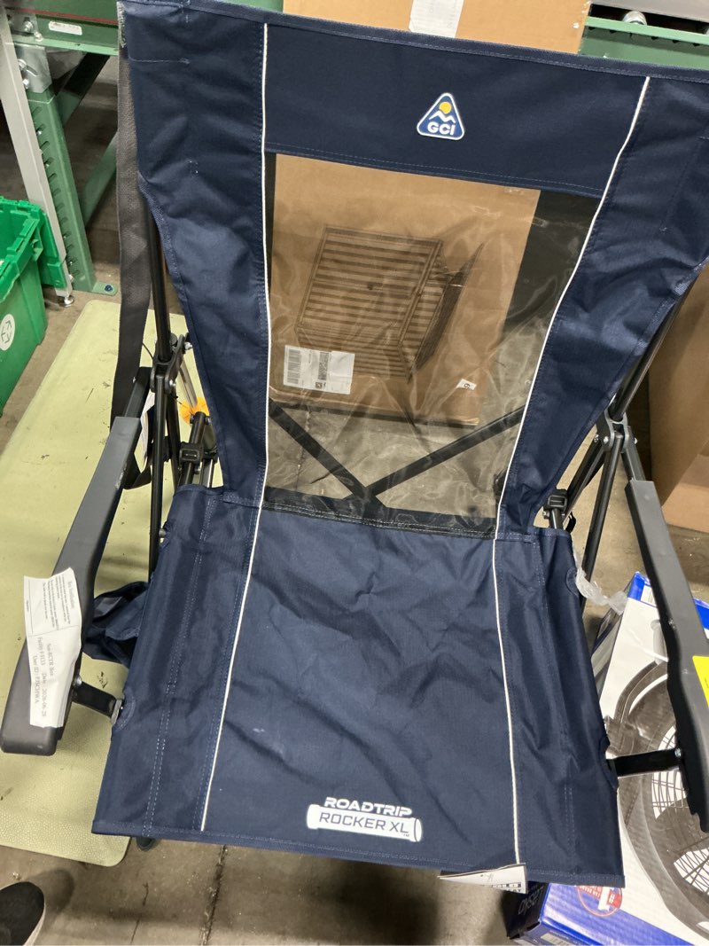 Condition photo showing As Is for gci roadtrip rocker xl, oversized hard-arm spring-action camping rocker