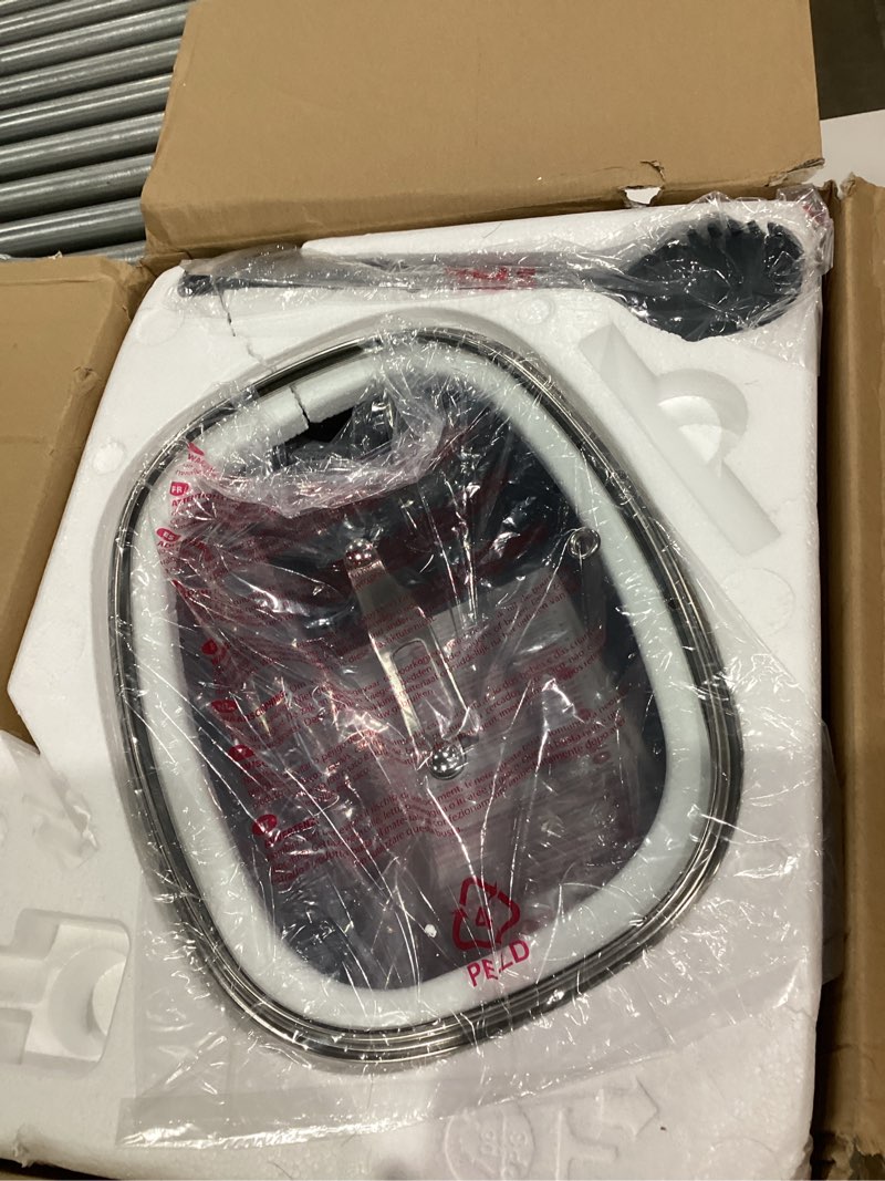 Condition photo showing New/Like New for Ninja MC1001 Foodi PossibleCooker PRO 8.5 Quart Multi-Cooker, with 8-in-1 Slow Cooker, Dutch Oven, Steamer, Glass Lid Integrated Spoon, Nonstick, Oven Safe Pot to 500°F, Sea Salt Gray